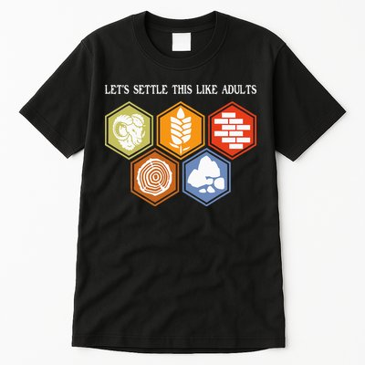 Let's Settle This Like Adults Tabletop Game Board Gaming Tall T-Shirt
