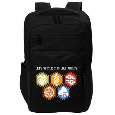 Let's Settle This Like Adults Tabletop Game Board Gaming Impact Tech Backpack