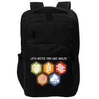 Let's Settle This Like Adults Tabletop Game Board Gaming Impact Tech Backpack
