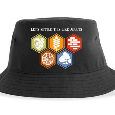 Let's Settle This Like Adults Tabletop Game Board Gaming Sustainable Bucket Hat