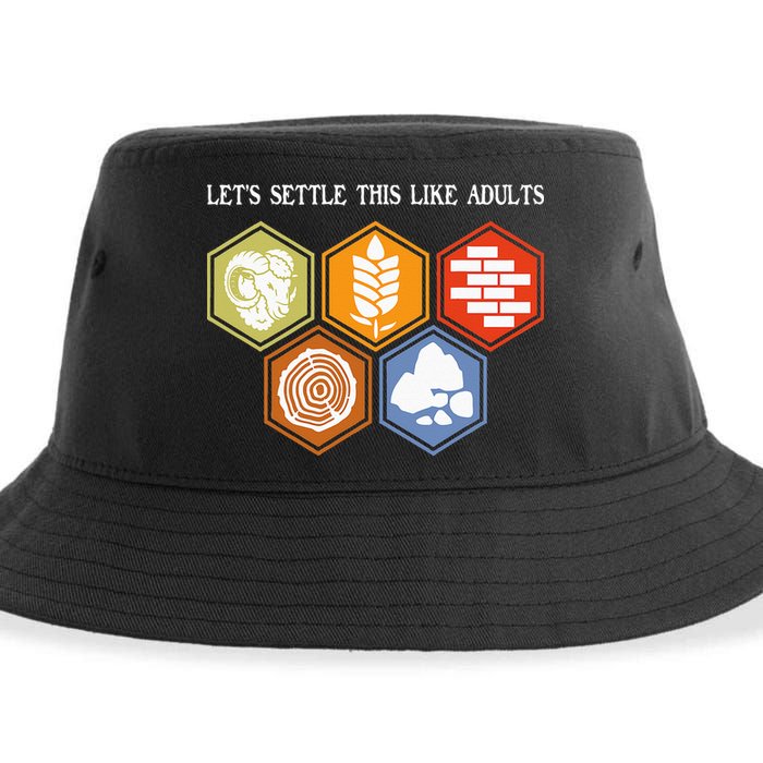 Let's Settle This Like Adults Tabletop Game Board Gaming Sustainable Bucket Hat