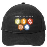 Let's Settle This Like Adults Tabletop Game Board Gaming 7-Panel Snapback Hat