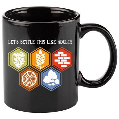 Let's Settle This Like Adults Tabletop Game Board Gaming 11oz C Handle Ceramic Mug