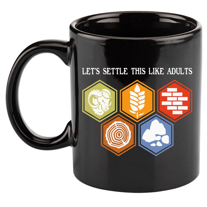 Let's Settle This Like Adults Tabletop Game Board Gaming 11oz C Handle Ceramic Mug