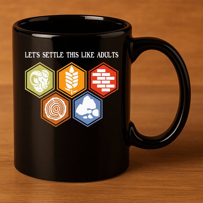 Let's Settle This Like Adults Tabletop Game Board Gaming 11oz C Handle Ceramic Mug