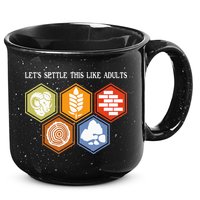 Let's Settle This Like Adults Tabletop Game Board Gaming 15oz Campfire Ceramic Mug