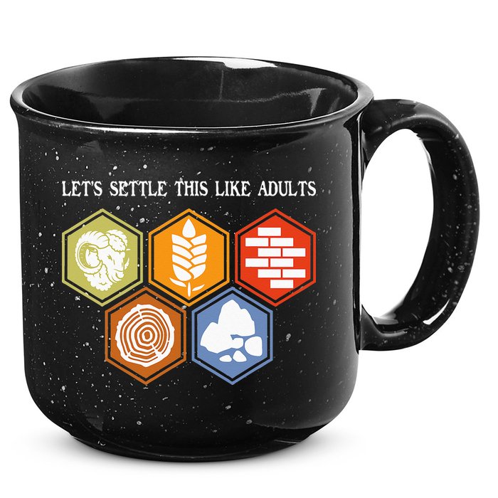 Let's Settle This Like Adults Tabletop Game Board Gaming 15oz Campfire Ceramic Mug