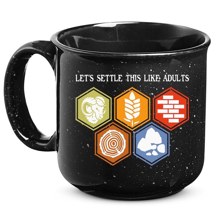 Let's Settle This Like Adults Tabletop Game Board Gaming 15oz Campfire Ceramic Mug