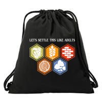 Let's Settle This Like Adults Tabletop Game Board Gaming Drawstring Bag