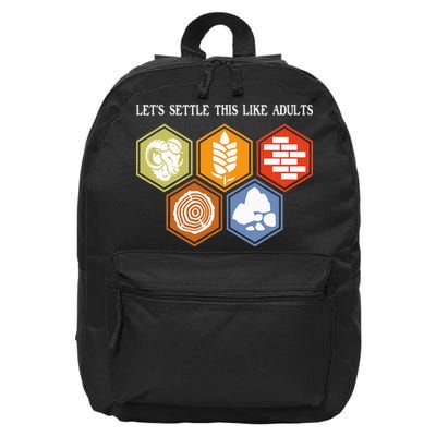 Let's Settle This Like Adults Tabletop Game Board Gaming 16 in Basic Backpack