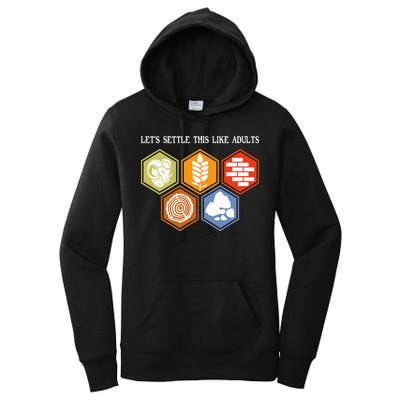 Let's Settle This Like Adults Tabletop Game Board Gaming Women's Pullover Hoodie