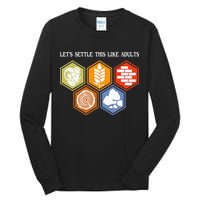 Let's Settle This Like Adults Tabletop Game Board Gaming Tall Long Sleeve T-Shirt
