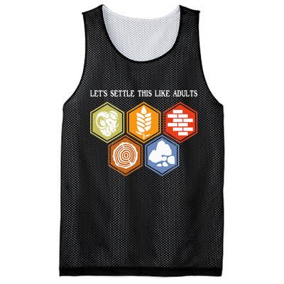 Let's Settle This Like Adults Tabletop Game Board Gaming Mesh Reversible Basketball Jersey Tank