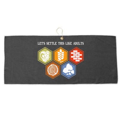Let's Settle This Like Adults Tabletop Game Board Gaming Large Microfiber Waffle Golf Towel