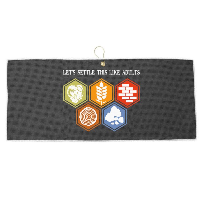 Let's Settle This Like Adults Tabletop Game Board Gaming Large Microfiber Waffle Golf Towel