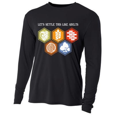 Let's Settle This Like Adults Tabletop Game Board Gaming Cooling Performance Long Sleeve Crew