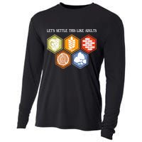 Let's Settle This Like Adults Tabletop Game Board Gaming Cooling Performance Long Sleeve Crew