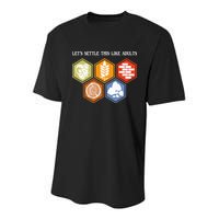 Let's Settle This Like Adults Tabletop Game Board Gaming Youth Performance Sprint T-Shirt