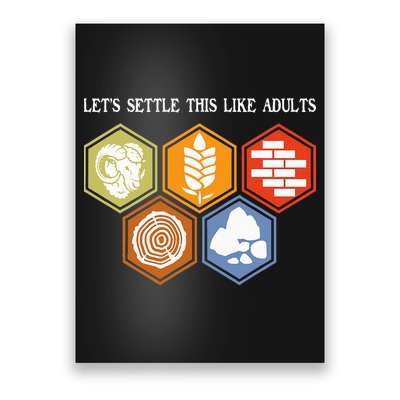 Let's Settle This Like Adults Tabletop Game Board Gaming Poster