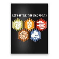 Let's Settle This Like Adults Tabletop Game Board Gaming Poster