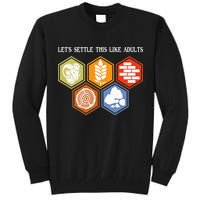 Let's Settle This Like Adults Tabletop Game Board Gaming Tall Sweatshirt