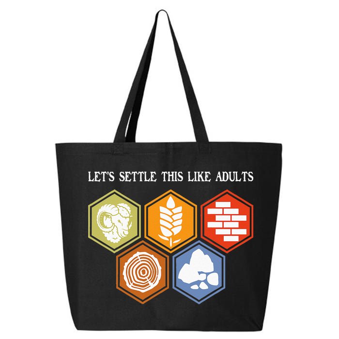 Let's Settle This Like Adults Tabletop Game Board Gaming 25L Jumbo Tote