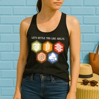 Let's Settle This Like Adults Tabletop Game Board Gaming Womens Tank Top