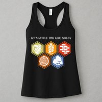 Let's Settle This Like Adults Tabletop Game Board Gaming Womens Tank Top