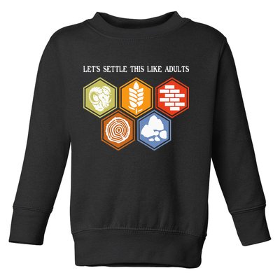 Let's Settle This Like Adults Tabletop Game Board Gaming Toddler Sweatshirt