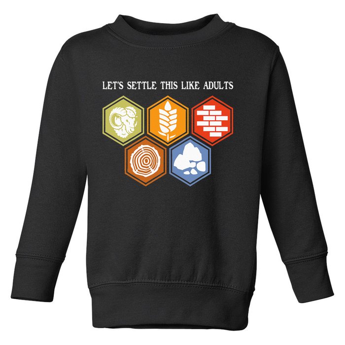 Let's Settle This Like Adults Tabletop Game Board Gaming Toddler Sweatshirt