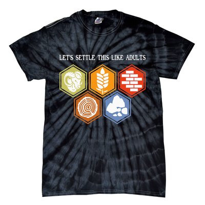 Let's Settle This Like Adults Tabletop Game Board Gaming Tie-Dye T-Shirt