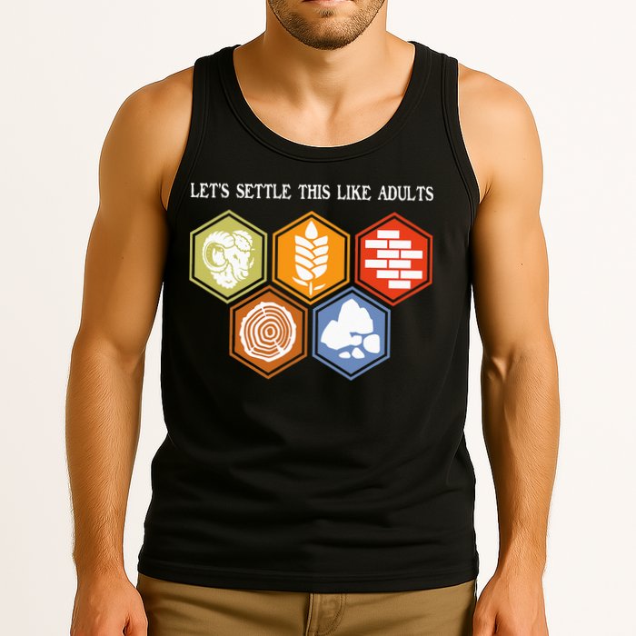 Let's Settle This Like Adults Tabletop Game Board Gaming Tank Top