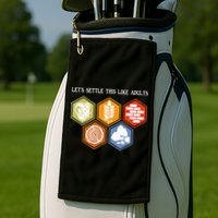 Let's Settle This Like Adults Tabletop Game Board Gaming Golf Towel