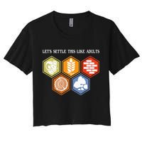 Let's Settle This Like Adults Tabletop Game Board Gaming Crop Top