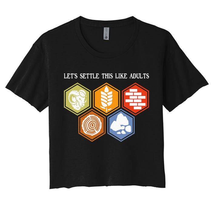 Let's Settle This Like Adults Tabletop Game Board Gaming Crop Top