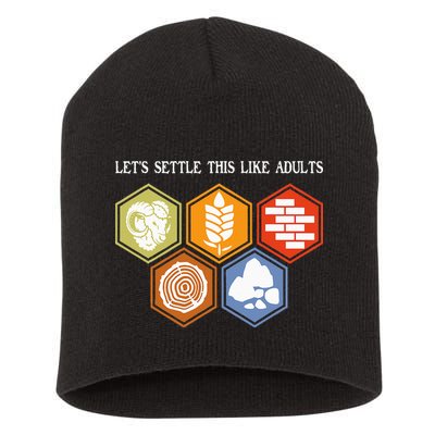 Let's Settle This Like Adults Tabletop Game Board Gaming Short Acrylic Beanie