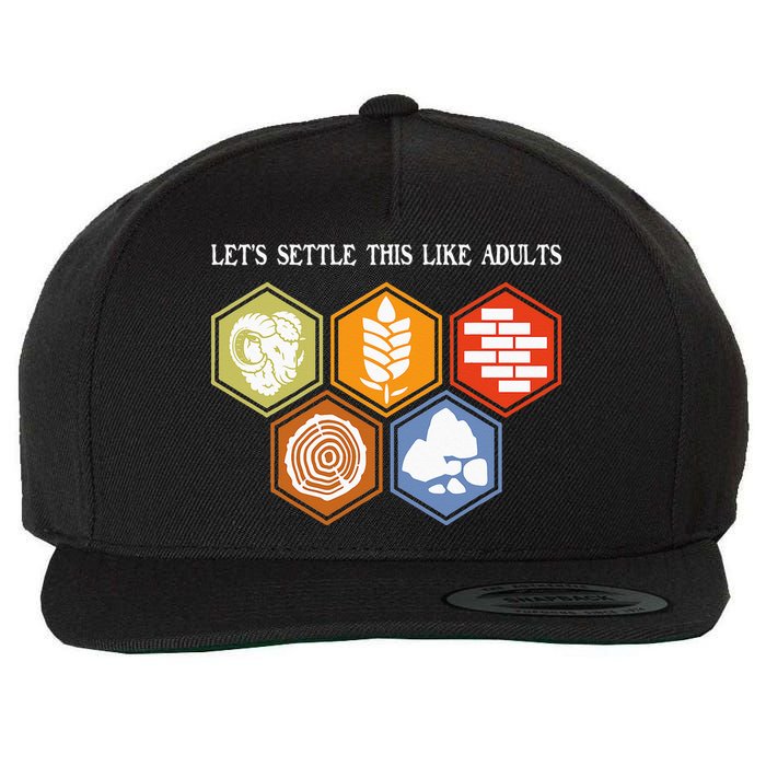 Let's Settle This Like Adults Tabletop Game Board Gaming Wool Snapback Cap