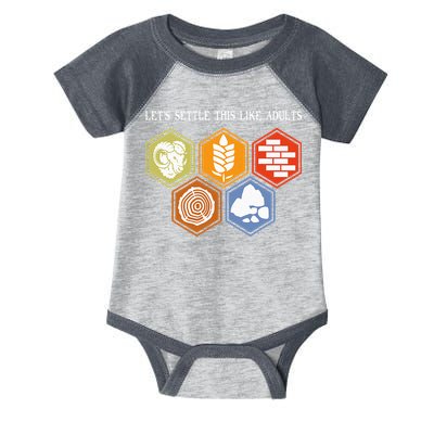Let's Settle This Like Adults Tabletop Game Board Gaming Infant Baby Jersey Bodysuit