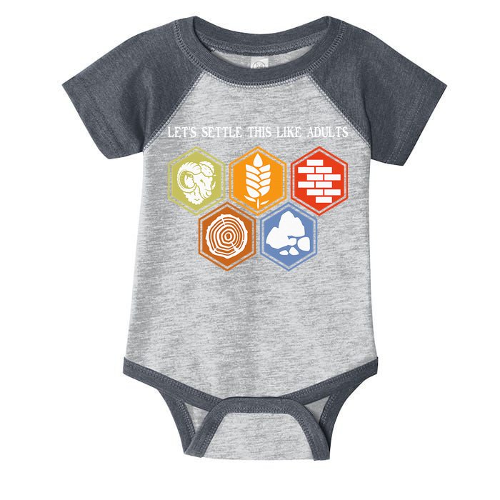 Let's Settle This Like Adults Tabletop Game Board Gaming Infant Baby Jersey Bodysuit