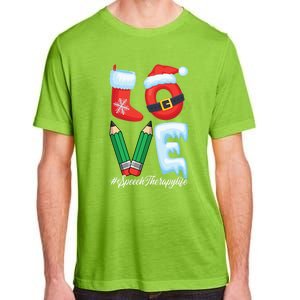 Love Speech Therapist Life Speech Therapy Slp Christmas Gift Adult ChromaSoft Performance T-Shirt