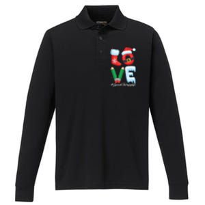 Love Speech Therapist Life Speech Therapy Slp Christmas Gift Performance Long Sleeve Polo