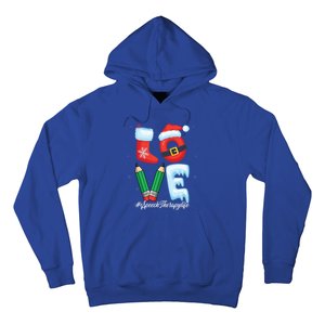 Love Speech Therapist Life Speech Therapy Slp Christmas Gift Hoodie