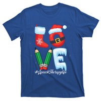 Love Speech Therapist Life Speech Therapy Slp Christmas Gift T-Shirt