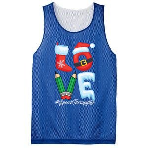 Love Speech Therapist Life Speech Therapy Slp Christmas Gift Mesh Reversible Basketball Jersey Tank