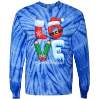 Love Speech Therapist Life Speech Therapy Slp Christmas Gift Tie-Dye Long Sleeve Shirt