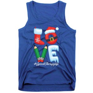 Love Speech Therapist Life Speech Therapy Slp Christmas Gift Tank Top