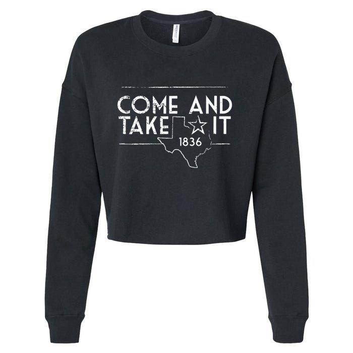 Lone Star Texas Come And Take It 1836 Cropped Pullover Crew
