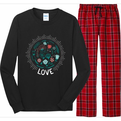 Love Save The Planet Mother Earth Environtalist Gift Long Sleeve Pajama Set