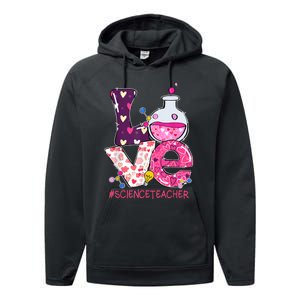 Love Science Teacher Valentine's Day Teacherlife Outfits Performance Fleece Hoodie