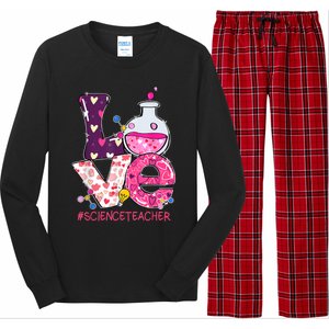 Love Science Teacher Valentine's Day Teacherlife Outfits Long Sleeve Pajama Set